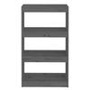 Bookshelf Room Divider Grey 60x30x103.5 cm Solid Pine Wood