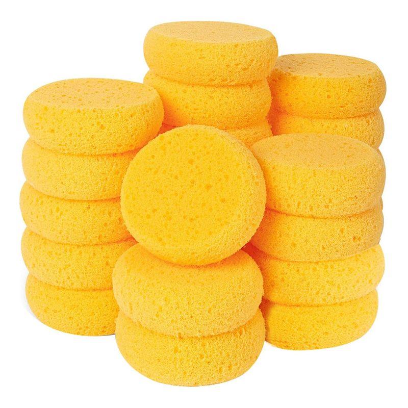 

A60z24pcs Round Pottery Sponges–Artist Sponge For Clay, Leather Care & Horse Tack Maintenancemay оранжевый