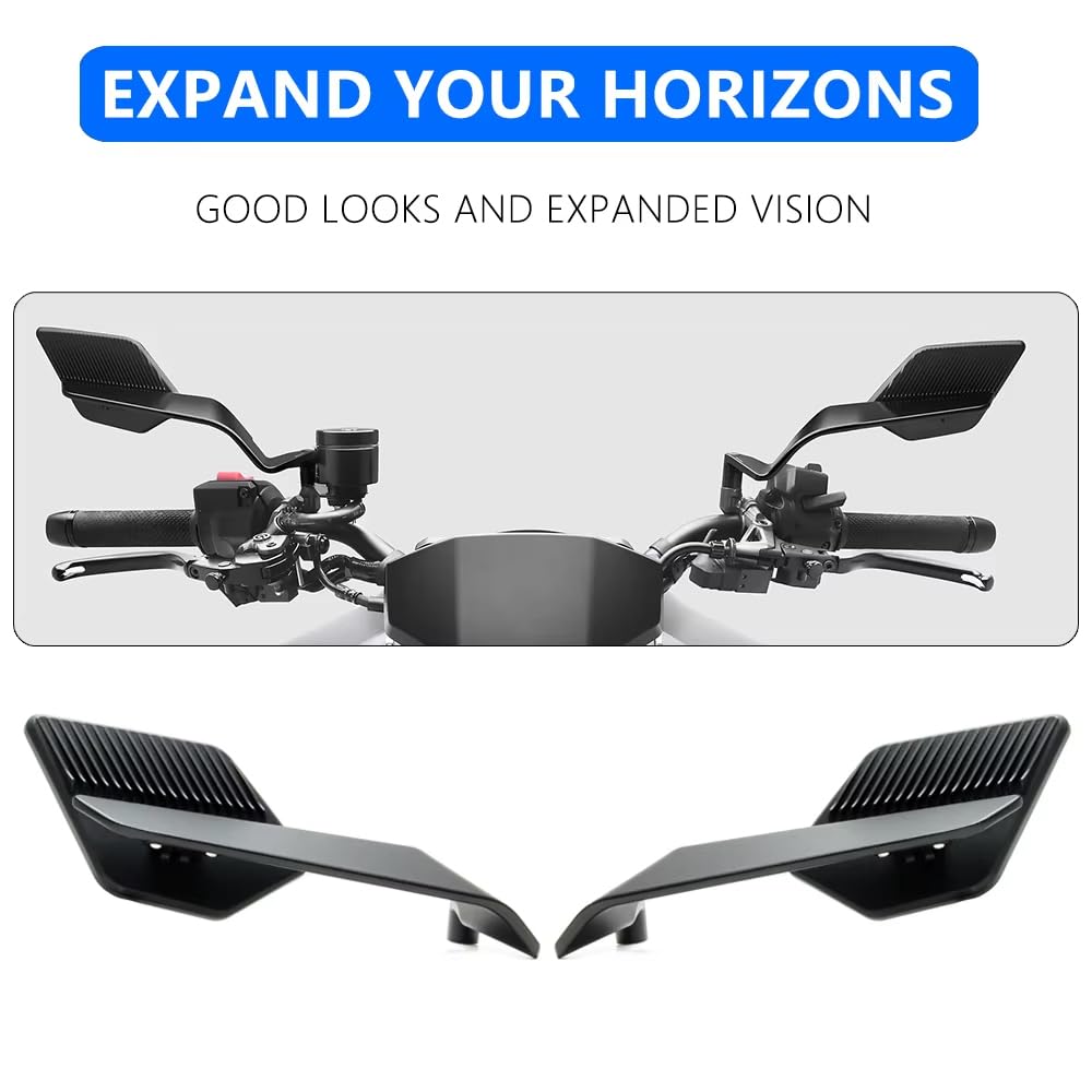 New Motorcycle Rearview Mirror with Invisible Winglets for Speed Scrambler 400X 400, (2025) [Used]