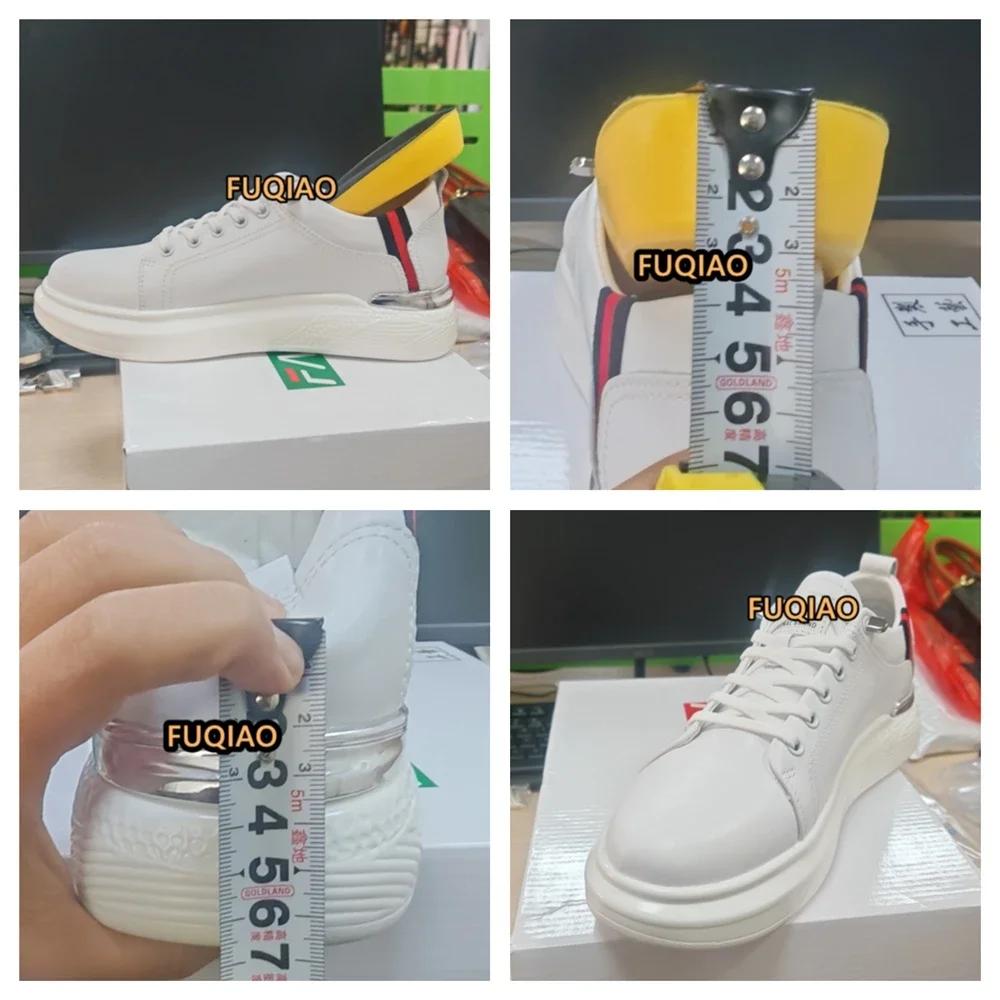 Elevator Shoes for Man Height Increase 6cm 2025 Luxury Sneaker Genuine Leather Men's Hidden Heels Height Casual Leather Shoes