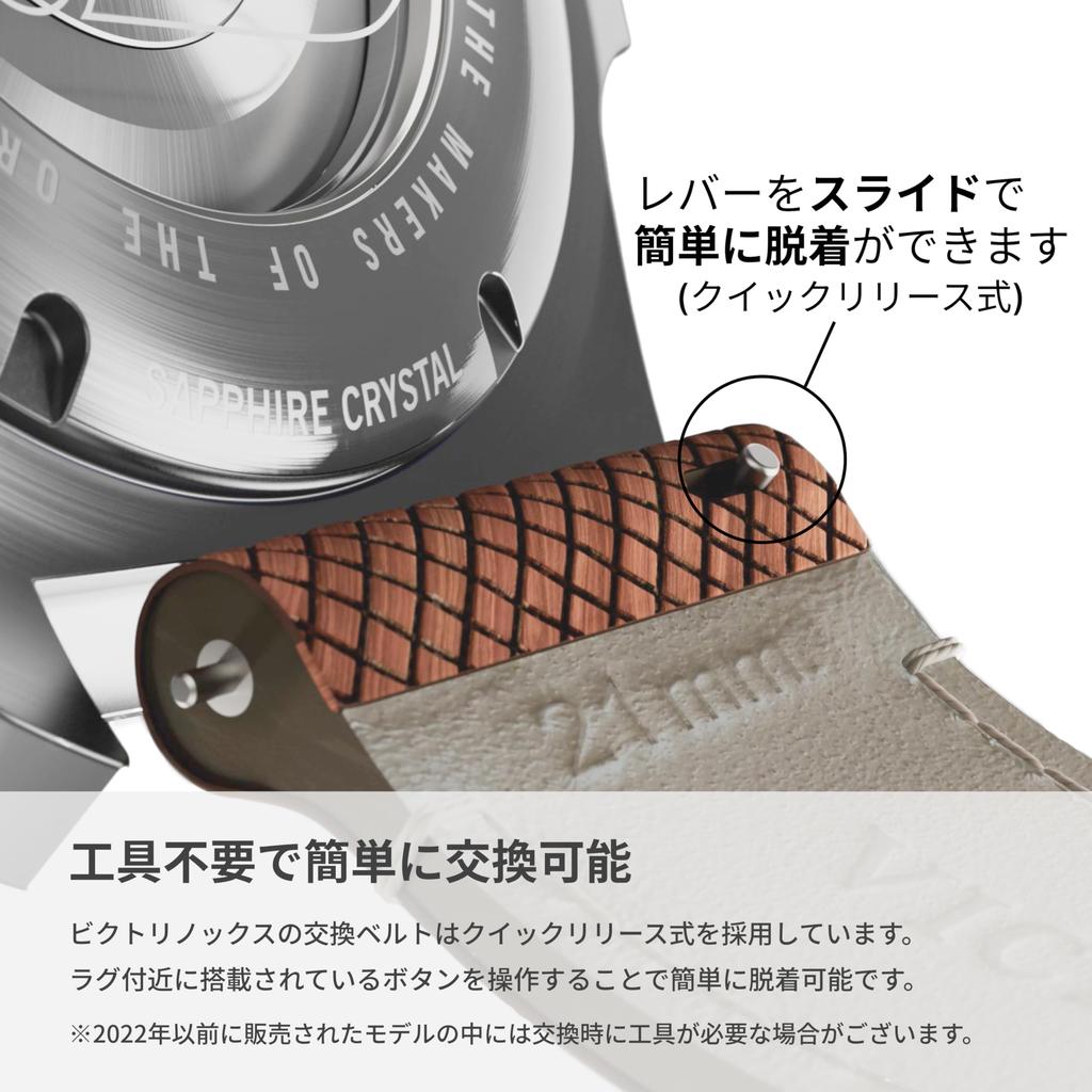 Victorinox 21mm Leather Watch D1 Pin Replacement Brown Strap, Tool-Free, Buckle, Strap, Lightweight, Breathable, [V.60037]