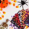 Halloween Decoration Fabric 12 Sheets Patchwork Cloth Printing Pattern Scrapbook DIY Material Polyester Sewing Craft