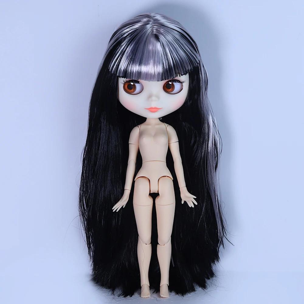 ICY DBS Blyth Doll White Skin Colorful Hair Glossy Matte Face Nude Joint Body Girl Toy Gift