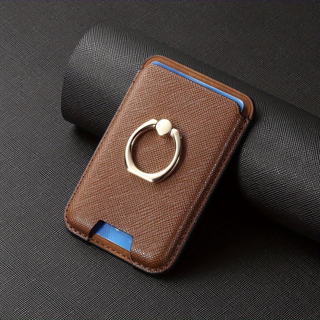 Mobile Phone Ring Magnetic Universal Card Holder Built-in N52 Powerful Magnet Ring Hold 3 Cards Solt ID Cards Bank Cards Credit