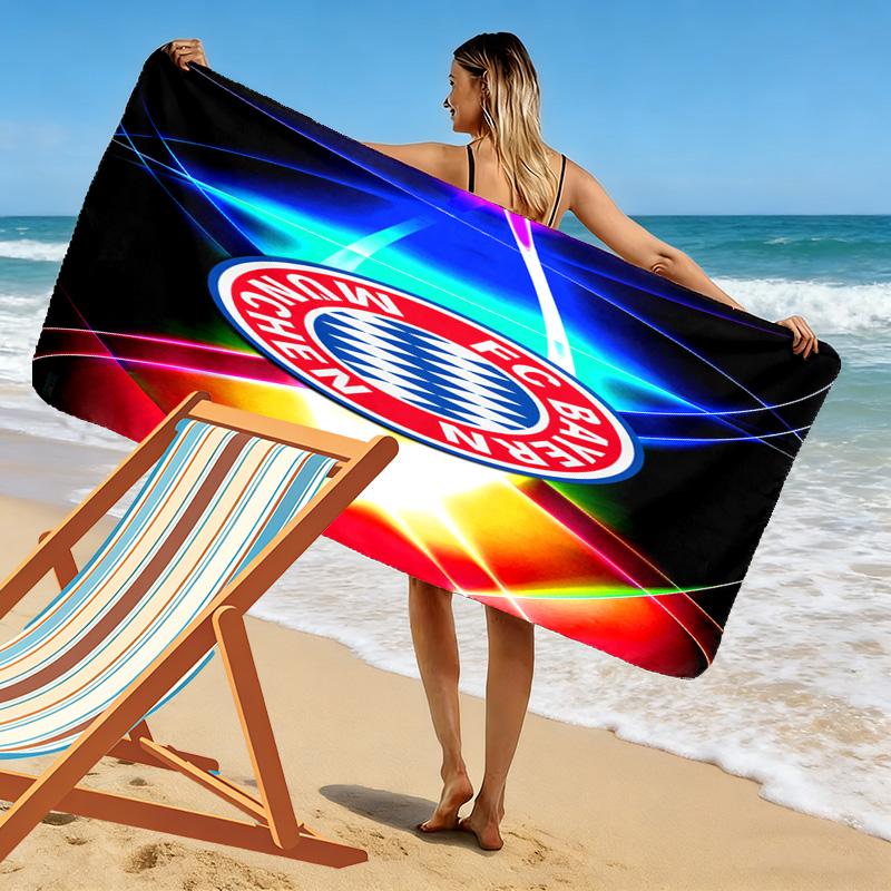 FC Bayern Munich: Blue Glory beach towel Outdoor camping soft Outdoor pool towel Absorbent bath towel quickdrying swim towel beach Fashion Comfort