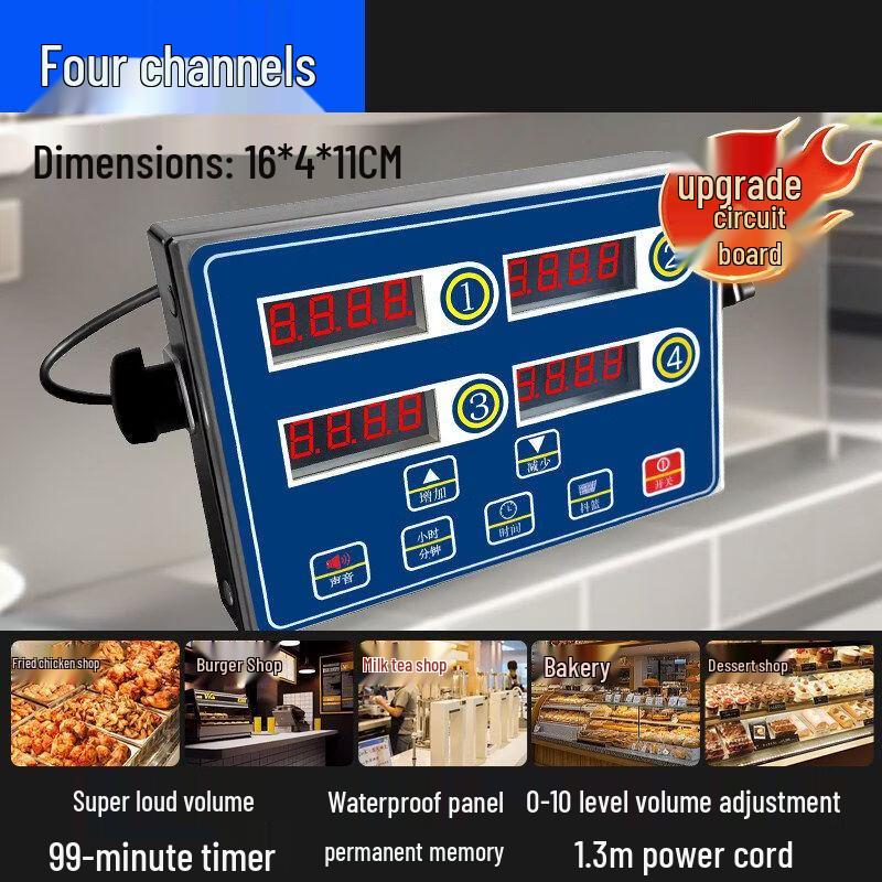 Commercial Multi-Channel Kitchen Timer