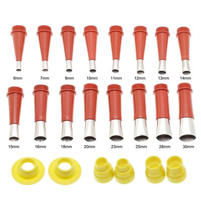 22 Pcs Stainless Steel Caulk Nozzle Applicator with Base Caulking Finisher