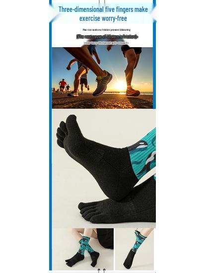 Coolmax Five-Toe Mid-Calf Socks for Men & Women - Perfect for Summer Hiking, Trekking, Marathon, and Trail Running
