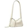 Tory Burch Romy Adjustable Shoulder Strap Leather Shoulder Bag Small Women shoulder bag Silver Cream 176674-921
