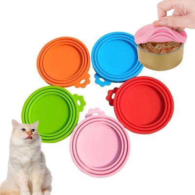 1-10PCS Reusable Silicone Canned Lid Sealed Feeders, Food Can Lid for Puppy, Dog, Cat, Storage Can Lid Cover, Health Pet Daily