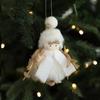 White Plush Doll Christmas Tree Ornament Cute Hanging Decoration For Christmas Holiday Decor Christmas Doll Hanging Decor