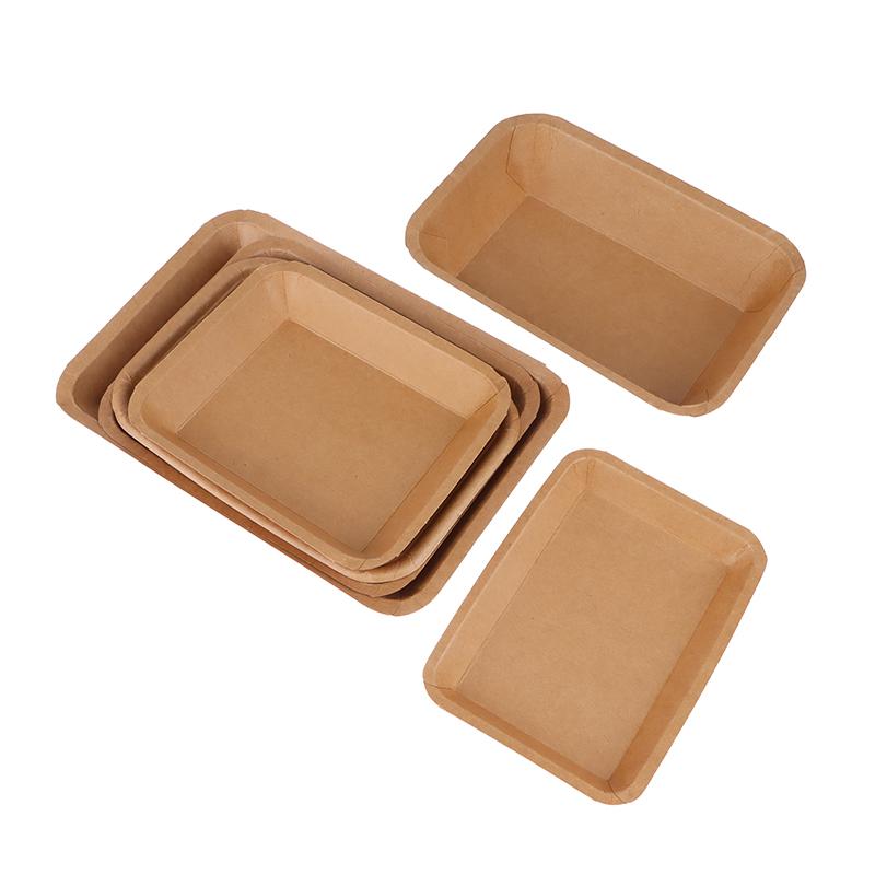 10Pcs Square Paper Plate Party Plates Tableware Dessert Cake Plates Bowls Dining Tableware For Wedding Birthday Party