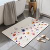 Bathroom Absorbent Floor Mat Household Luxury Flower Toilet Non-slip Foot Mat Quick-drying Door Mat