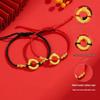 Golden Year of the Snake Spirit Bracelet: Chinese Style Red Rope Couple Hand Ornament