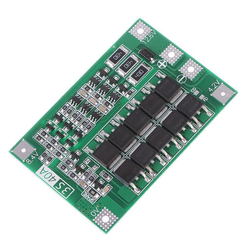 3S 11.1V 12.6V 18650 Lithium Battery Protection Board with Balance 40A for Electric Drill