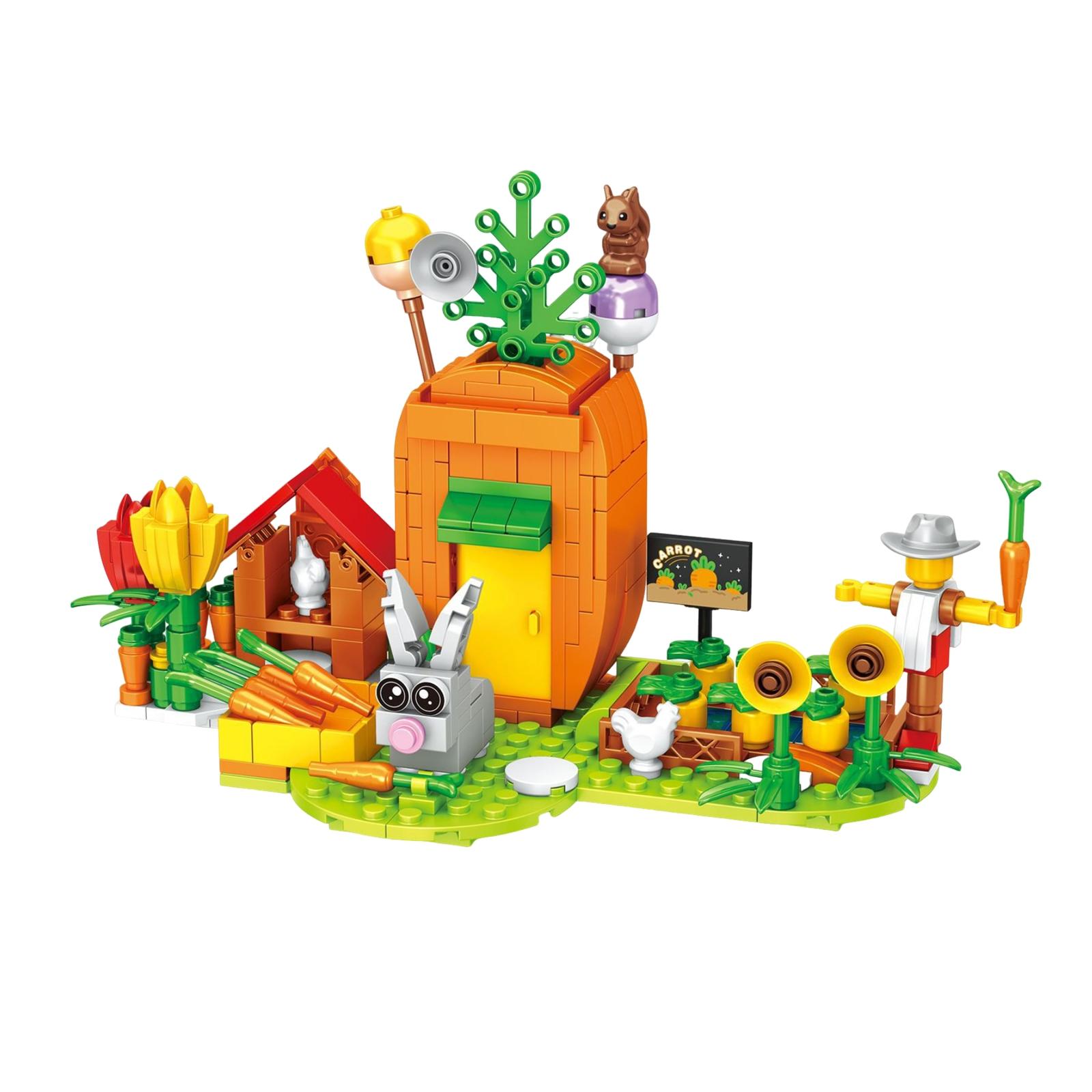 Easter Garden Carrot Children s Educational Small Building Block Toy, Children s Gift
