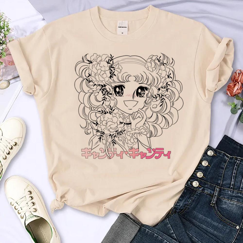 Candy Candy t-shirts women streetwear summer Japanese tshirt female y2k Unisexga harajuku clothes Unisex Top