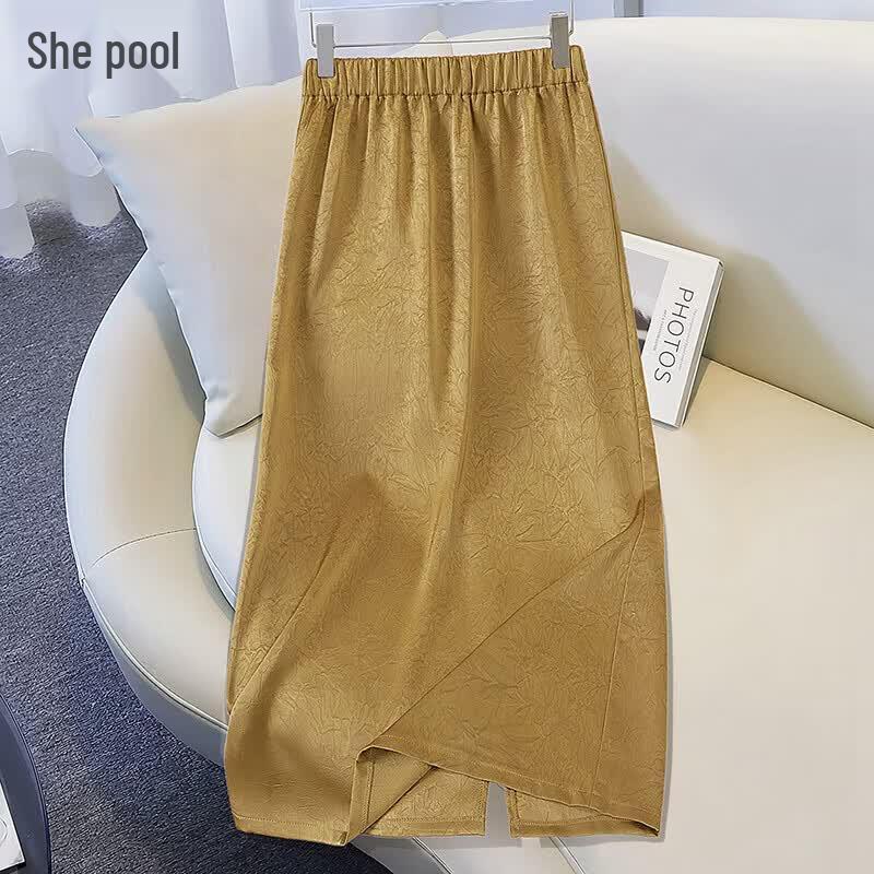 TACHI Glossy A-Line Midi Skirt M