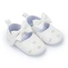 Baby Girls Indoor First Walker Shoes 0-18 Months Soft Cotton Sole Non-Slip Bowknot Embroidery Hook & Loop Booties