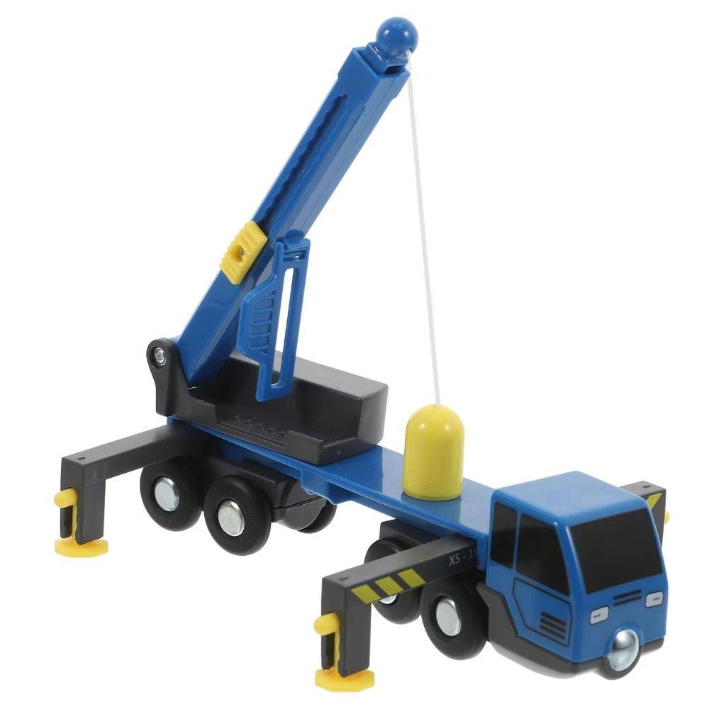 Inertial Sliding Lifting Truck Toy Vehicle Toys Wood Train Track Toy Crane Car Model  Boys Girls
