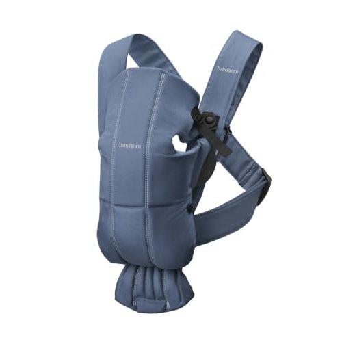 BabyBjorn Baby Carrier MINI Woven Vintage Indigo for Newborns 0 To 12 Months