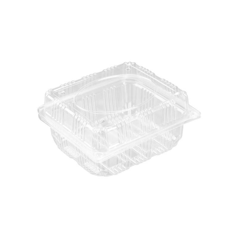 Disposable Rectangular Plastic Food Containers with Lids, 100-Count