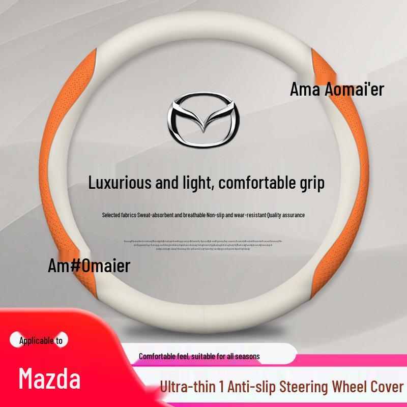 Echtes Leder Lenkradbezug für Mazda 3, Atenza 6, CX4, CX5, CX30