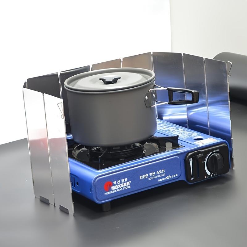 Outdoor Camping and Picnic Burner Aluminum Windbreak Plate Portable Foldable Stove Windbreak Screen Protective Cover Cookware