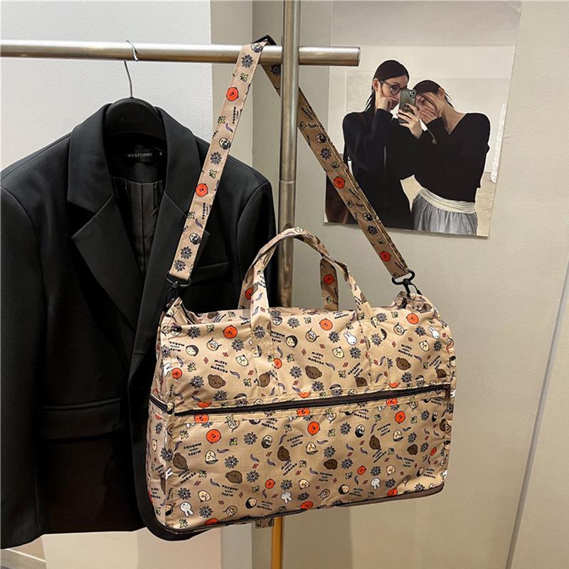 Large Capacity Lightweight Foldable Water-Resistant Cartoon Travel Duffle Handbag