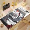 Anime Arlecchino Mouse Pad Large NonSlip Gaming Desk Mat Laptop Keyboard Tray Office Pc Rubber Genshin Impact Soft Black