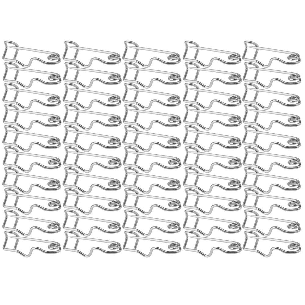 100Pcs Silver Safety Pins Metal Steel Wire S-Shaped Pins Sturdy Locking Pin Clasps  For Quilting