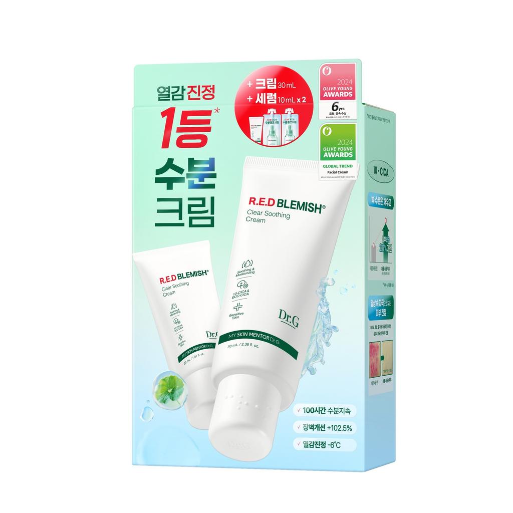 Dr.G Red Blemish Clear Soothing Cream 70ml Giveaway 2 Types (+ 20ml Serum)