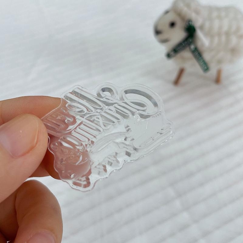 Merry Christmas Transparent Silicone Clear Stamps Seal for DIY Scrapbooking Album Paper Card Decorative Sheets Greeting Letter Word