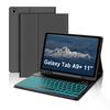 Samsung Tablet Tab A9 Plus Leather Case with Backlit Bluetooth Keyboard and S11 Pen Slot