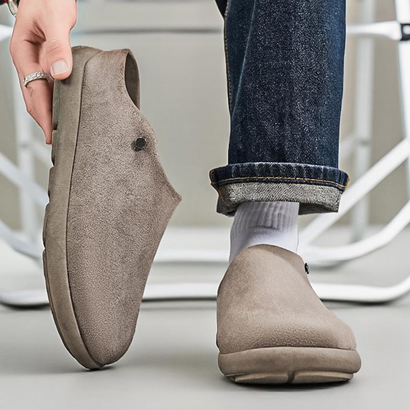Men’s Summer Sandals Slipper Clogs Backless Mules Khaki Casual Shoes for Students Over Sized