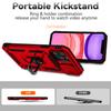 For iPhone 11 Pro Case Kickstand PC+TPU Hybrid Phone Shell with Camera Slide Cover -  Red