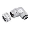 PC Water Cooling Two touch Fitting G1Celsius4 Thread 90 Degrees Elbow Connector for 14MM Tube Black