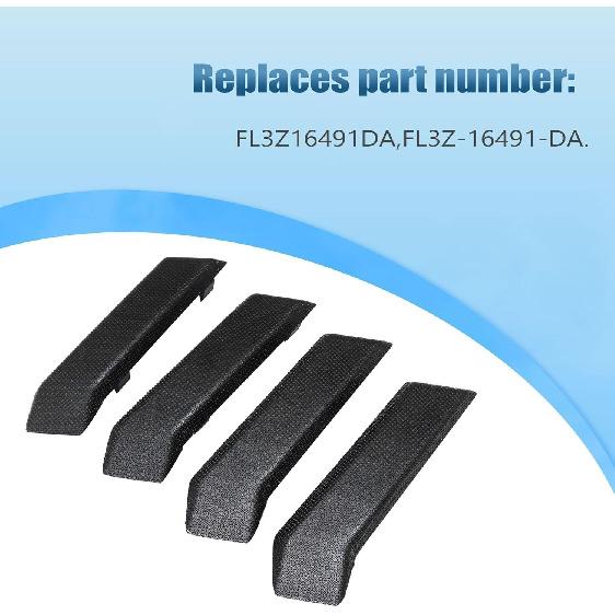 XQSMWF 4Pcs Passenger Side Running Board, Fit for Ford F-150 2015-2022 Replace FL3Z-16490-DA FL3Z16490DA, Right Side Step Pad Grip Cover Step Cap Mat