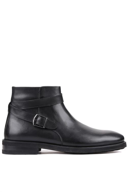 Shoetyle - Kahverengi Deri Fermuarlı Erkek Bot 250-602