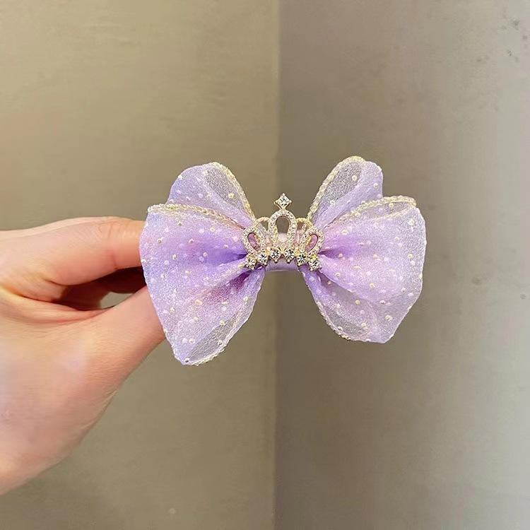 Neue Perle Bogen Haar Clips Gaze 3D Prinzessin Süße Haarspangen für Kinder Kopfbedeckungen Mädchen Kinder Haar Zubehör