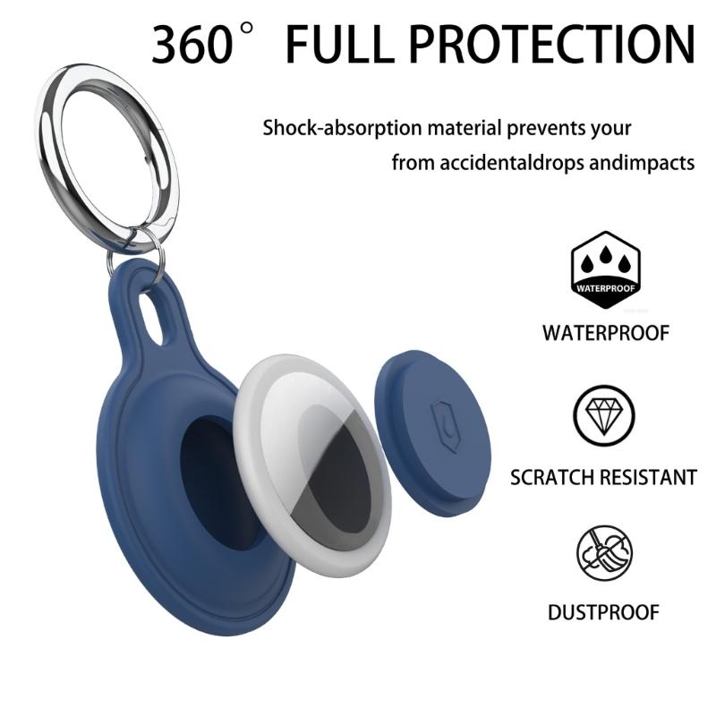 Tracker Holder for  Case Waterproof Silicone Case with Keychain, Shockproof & Dustproof Locator Holder