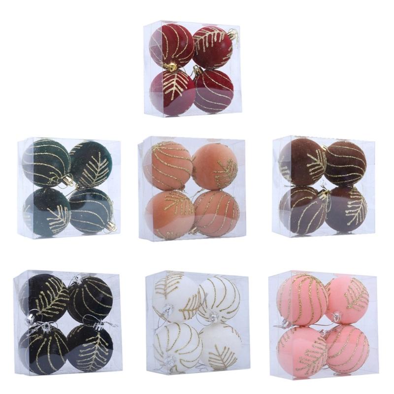 Flocking Sphere Ornaments For Christmas Tree Colorful Decorative Ball Perfect For Holiday Festival Atmosphere