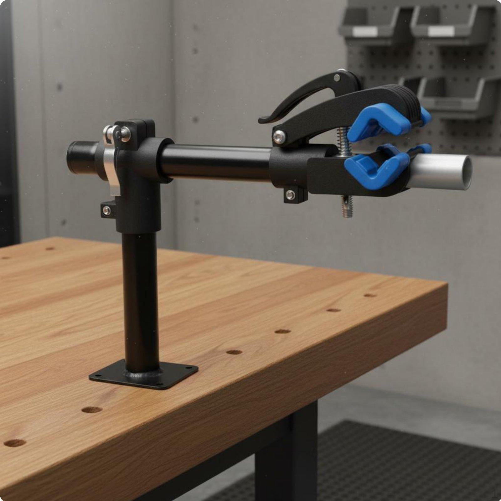 Cycle Repair Stand Space Saving Bike Servicing Clamp Bench Mount Work for Cyclists,