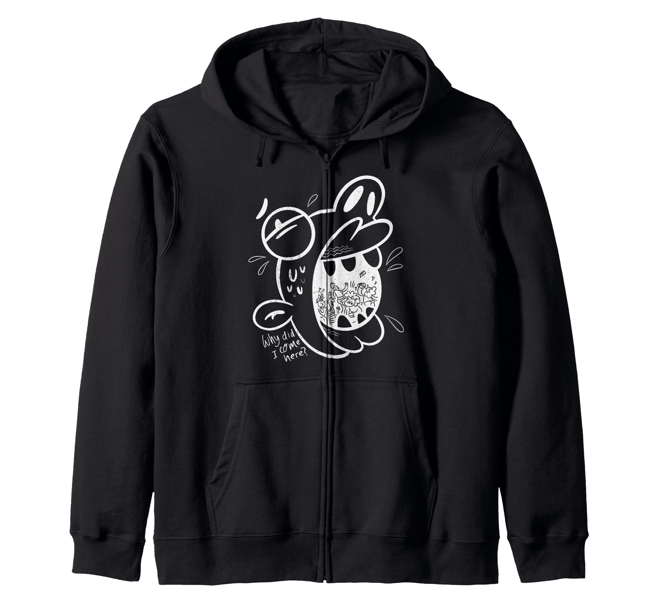 The Party Paradox. Why did I come here Zip-up Hoodie