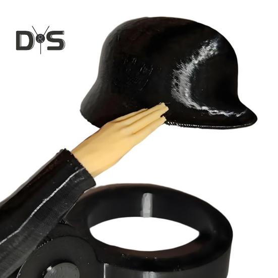 Bierflaschen-Helm mit Soldatengruß, wiederverwendbare Flaschenhülle, staubdicht, auslaufsicherer Verschlussschutz, originelles Geschenk für Veteranen-Sammler