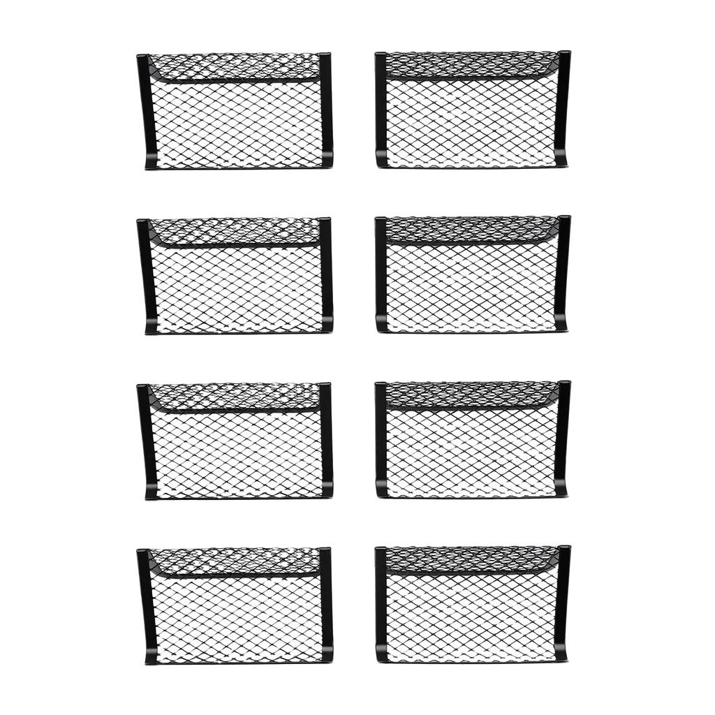 8pcs Business Card Holders Large Capacity Metal Mesh Business Card Stands for Name Cards Smartphones Tablets Sticky