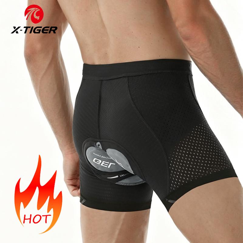 X-TIGER Herren Radunterwäsche mit 5D Gel-Polsterung MTB Boxer Radhose Rennradunterwäsche Radsportausrüstung