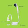 Outdoor-Camping-Dusche, tragbare elektrische Duschpumpe, IPX7 wasserdicht, mit Digitalanzeige für Camping, Reisen, Strand, Haustierbewässerung