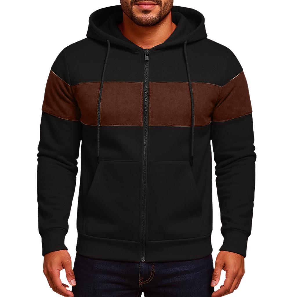 Men'S Zipper Jacket, Casual Retro Long Sleeved Cardigan Jacket