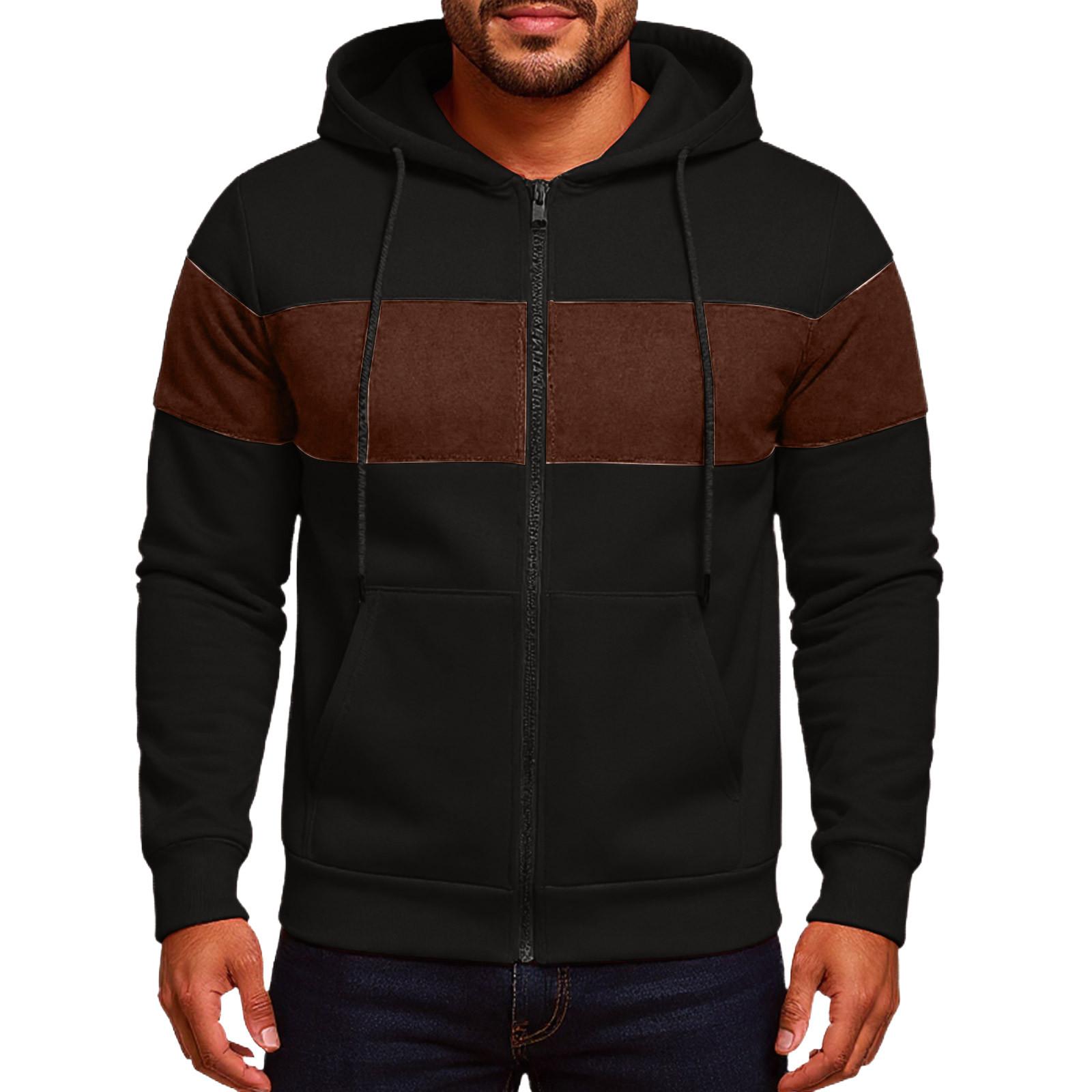 

Мужская куртка на молнии, повседневная куртка-кардиган в стиле ретро с длинными рукавами S чёрный